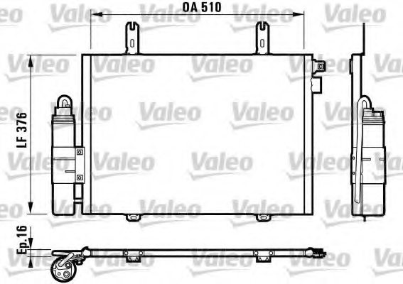 VALEO 817035 Condenser, air conditioning